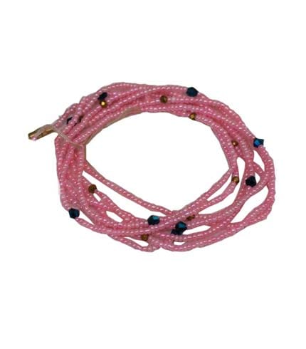 AY Collection Soft Pink Beaded Statement Necklace