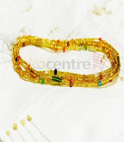 Handcrafted Yellow Waist Beads Set