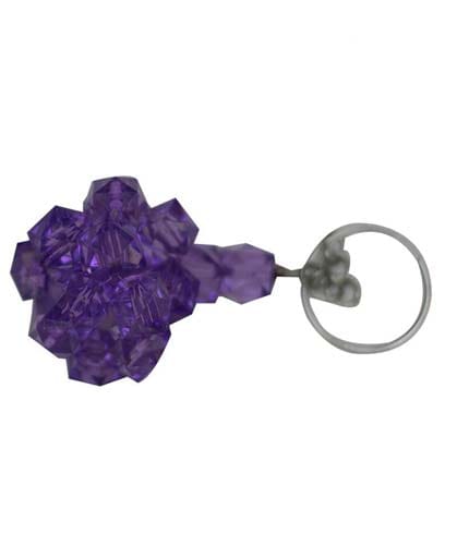 Handcrafted Beaded Violet Key Holder