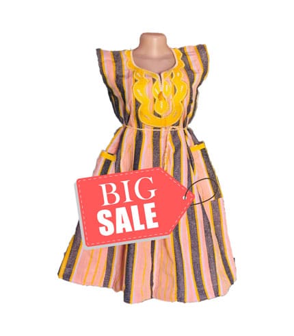 Ladies' Beige Fugu (Smock) Dress - Premium African Wear