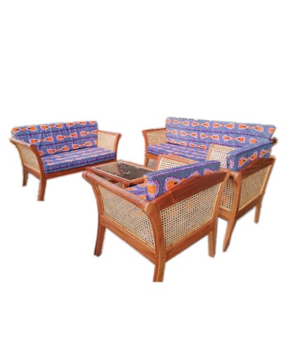 Woven Furniture Set - Ghanaian-Made, Hardwood Frame, Maximum Comfort