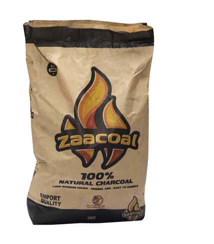 Zaacoal Coconut Charcoal 2kg Bag - Efficient, Clean-Burning Fuel