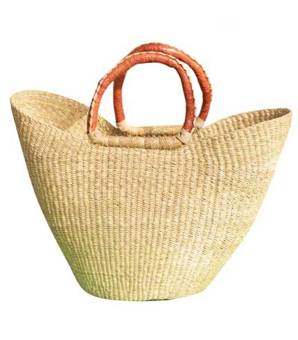 White Hand Woven Ladies Straw Bag