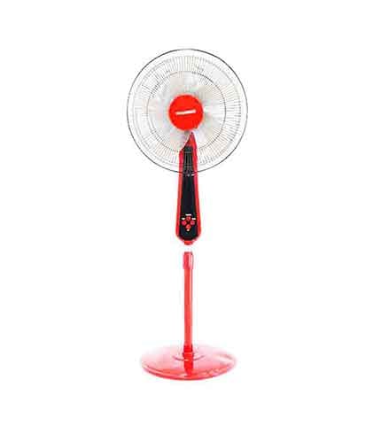 NASCO 16-Inch Red Standing Fan with Touch Screen