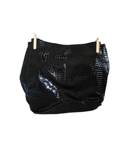 Women's Black PU Leather Fashion Tote Bag