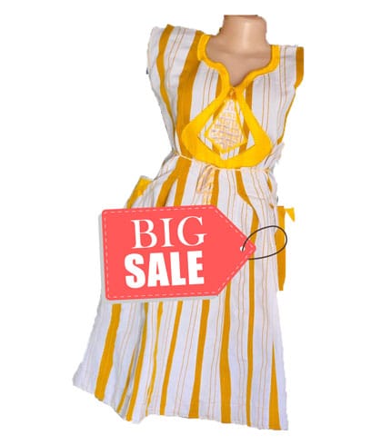 Yellow Fugu Dress - Vibrant African Attire