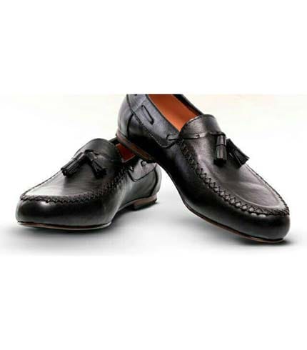 Men's Black Leather Tassel Formal Shoes