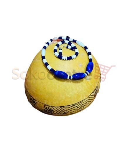 Blue and White Beaded Jewelry Set