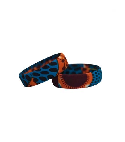 Blue African Print Bangles