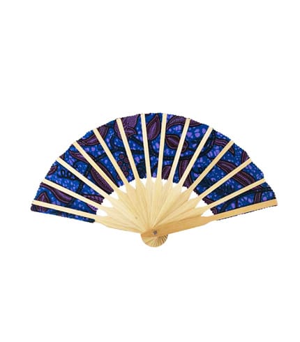 Blue Bamboo Hand Fan