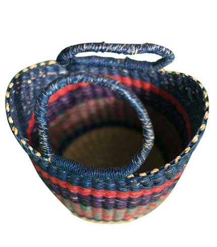 Blue Hand Woven Mini Bag