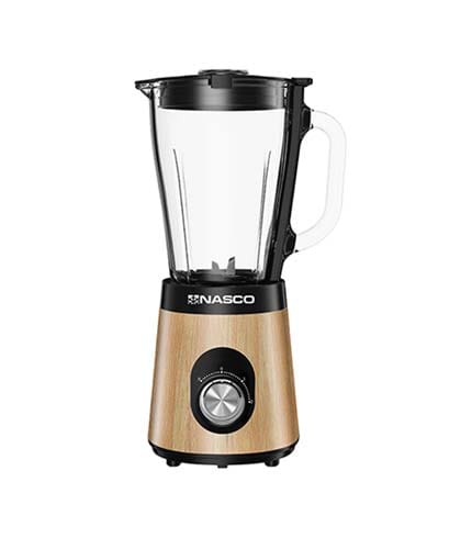 Nasco 500W Blender with Wooden Coating - Professional Power, Self-Cleaning