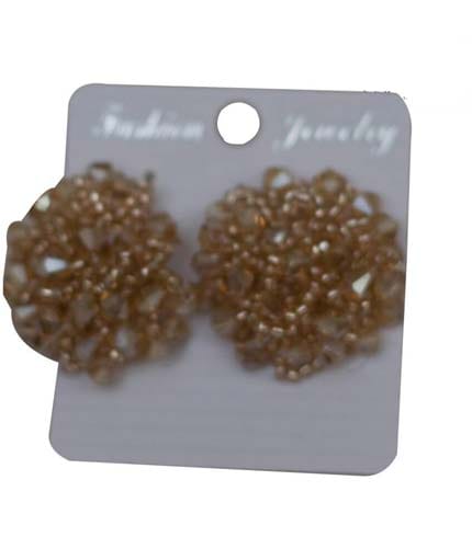 Cream Beaded Earrings - AY Collection