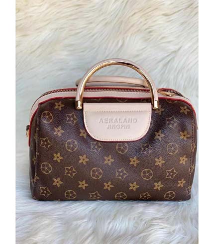 Brown Designer Ladies PU Leather Handbag