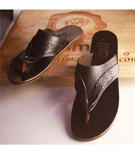 Dark Brown Executive Leather Sandals - Barimah Shoes