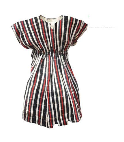 Multi-Striped Fugu Ladies Top - Handmade