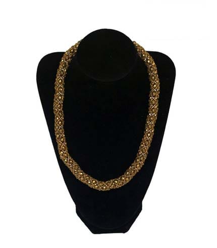 Gold Beaded Necklace - AY Collection