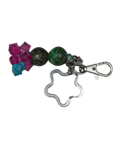 Green & Violet Beaded Keyholder