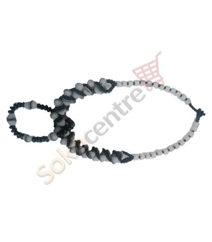 Green & White Beaded Jewelry Set - Necklace & Bracelet