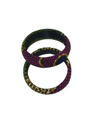 Green African Print Bangles - AY Collection