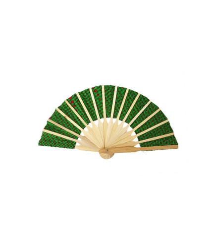 Green Bamboo Hand Fan - Traditional Accessory