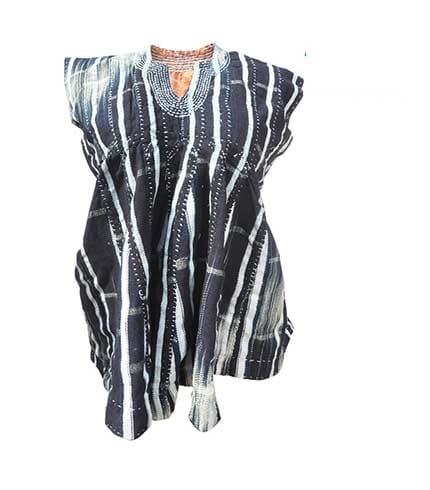 Multi-Colored Long Fugu Dress (Blue, Green, White, Yellow)