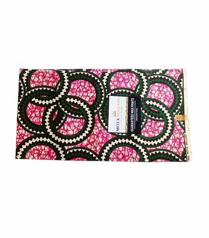 Mitex Pink African Print Cotton Cloth