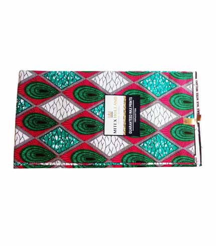 Mitex Pink & Green African Print Fabric