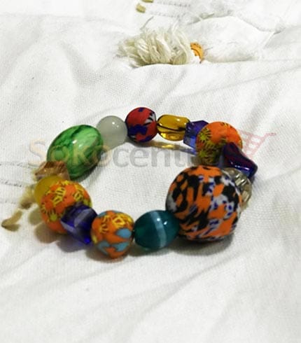 Multicolored African Beaded Unisex Bracelet