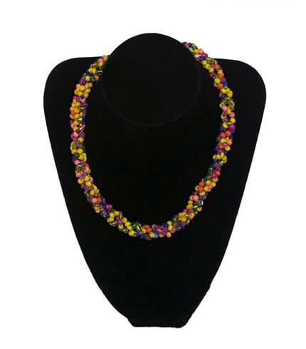Multicolored Beaded Statement Necklace