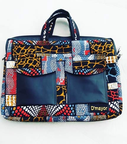 Multicolored African Print Laptop Backpack