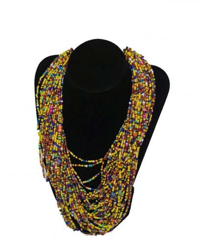 Multicoloured Beaded Necklace - Versatile Statement Jewelry, AY Collection