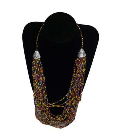 Multicoloured Beaded Statement Necklace - Elegant Everyday Wear, Handcrafted Design