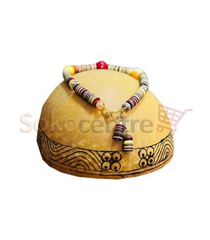 Orange Beaded Necklace and Earrings Set - Vibrant Ghanaian Jewelry Combo