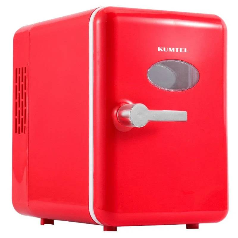 Kumtel 4L Mini Refrigerator – Compact, Energy-Efficient 42W Cooling for Bedrooms, Offices & Travel | Available in Red, Pink & Orange