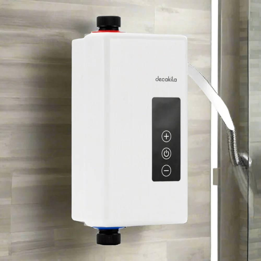Decakila Instant Electric Water Heater 5500W – KEWH002W | Fast Heating in 3-5 Seconds, Adjustable Temperature (20-55°C), IPX4 Waterproof, High Power for Instant Hot Water Anywhere
