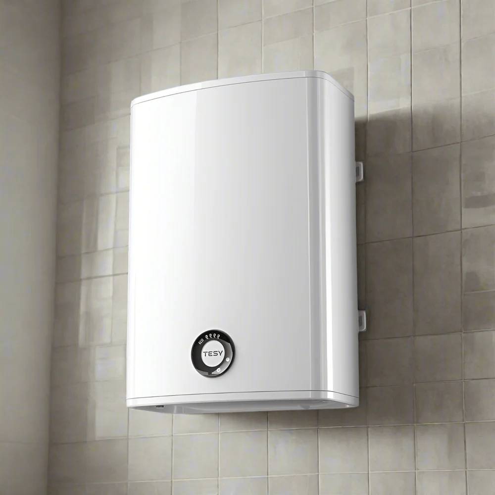 Tesy Bellislimo Lite Water Heater 50L – Ultra-Slim 28cm Profile, Dual Heating 2400W, Smart Control, Eco Mode & Double Tank System for Fast, Energy-Efficient Hot Water