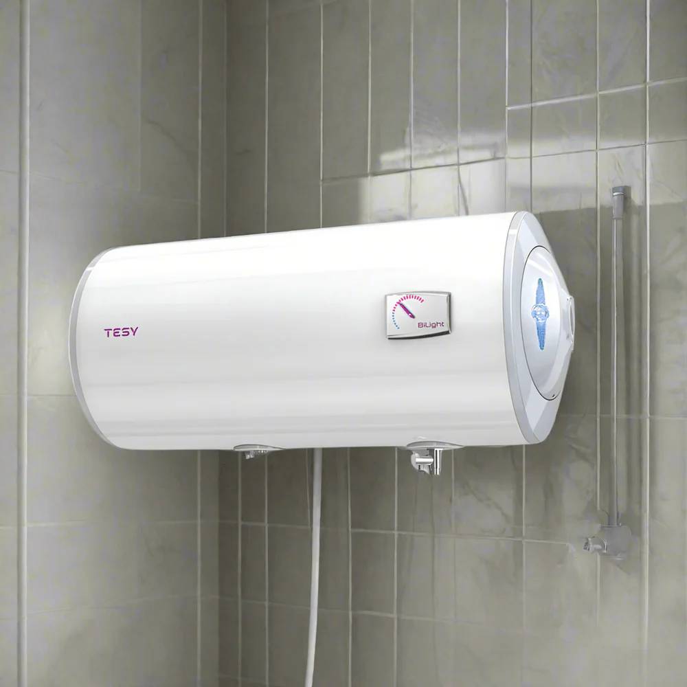 Tesy BiLight Horizontal Electric Water Heater 100L – 3.0 kW Copper Heating Element | Energy Class C | Model TY/GCH1004430-B12TSR – Durable & Space-Saving Hot Water Solution