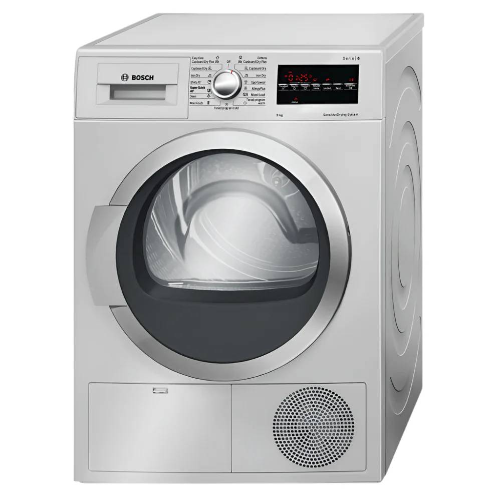 Bosch Series 6 Condenser Tumble Dryer 9kg – WTG86400KE | AutoDry, Anti-Vibration, Allergy-Friendly, Energy Efficient