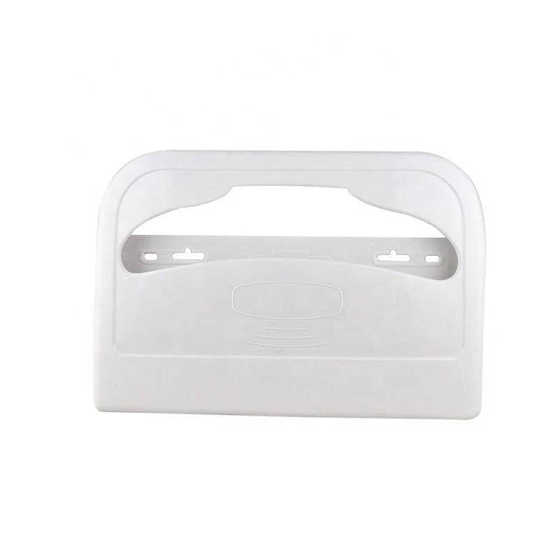 Wall Mounted Toilet Seat Cover Paper Dispenser – Holds 250 Half-Fold Covers, Hygienic Plastic Build, Transparent Blue or White