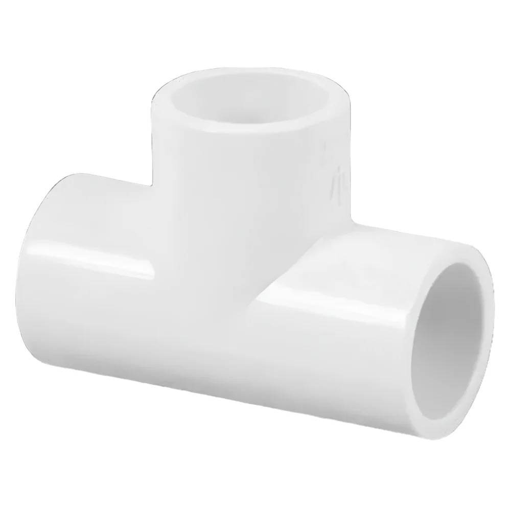 Wadfow PVC Tee 3/4" & 1" – WVL1854 & WVL1851, Durable 3-Way Pipe Connector for Water Distribution and Plumbing Systems