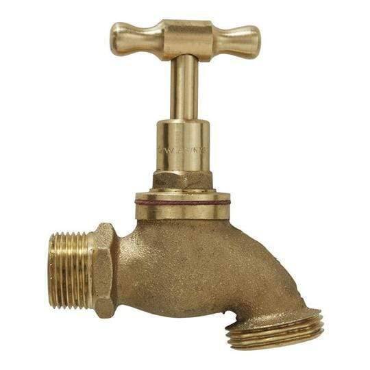 Wadfow Brass Garden Tap ½", ¾" & 1" – Heavy-Duty Outdoor Brass Bibcock for Hose Connection or Standalone Use