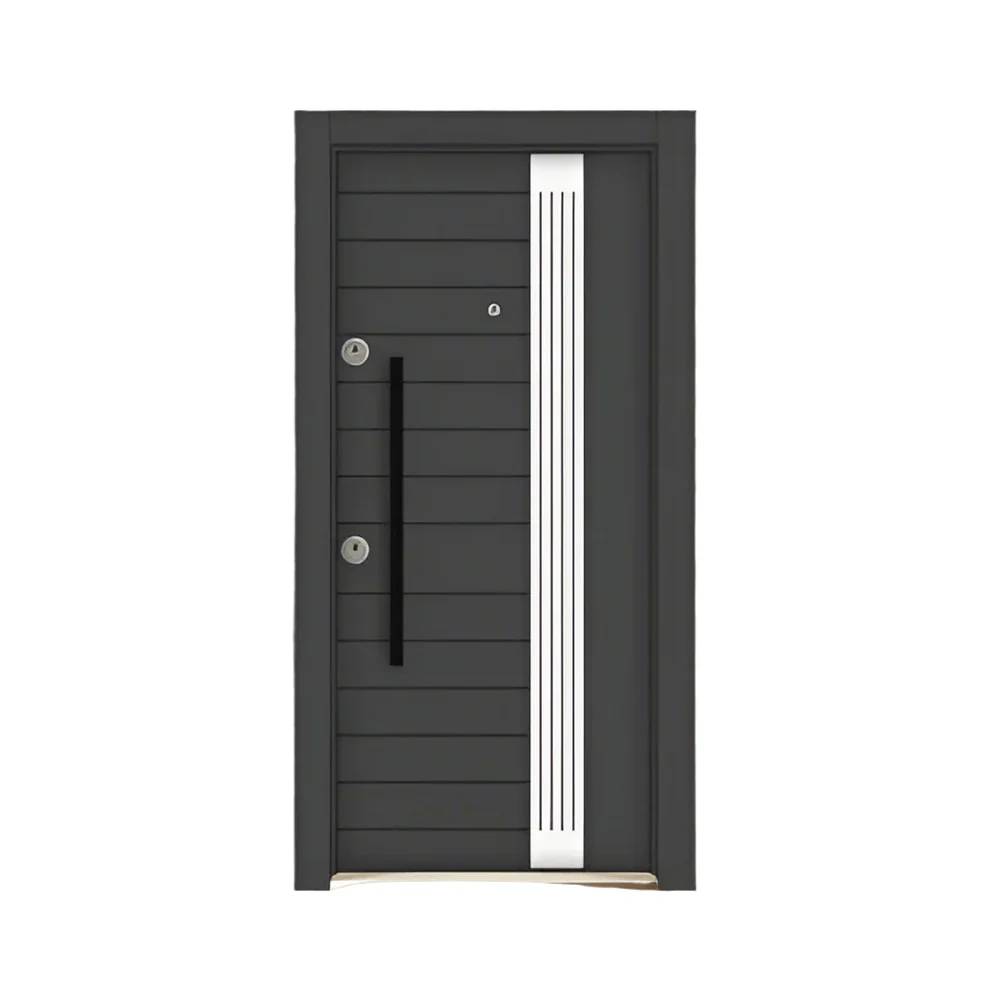 Turkish Luxury Steel Surface Exterior Security Door – CK-23 (Single & 1½ Door Options), Multi-Point Lock, Reinforced Frame & Sleek High-Grade Steel Finish for Maximum Security