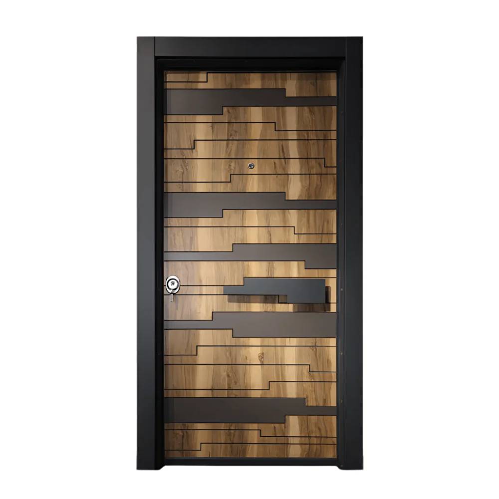 Decordin Luxury Single Door – PORTAL 016 – Central Lock System, Contemporary Elegance, Peephole, Easy Maintenance