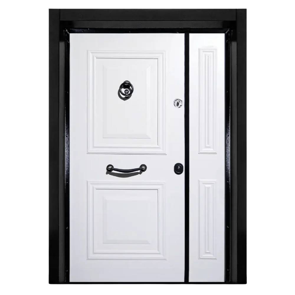 Decordin Luxury One & Half Door – PMR-021 – 7x4ft, Lake Wood Finish, Dual Lock System, Peephole, Custom Fit & Low-Maintenance PVC Laminate