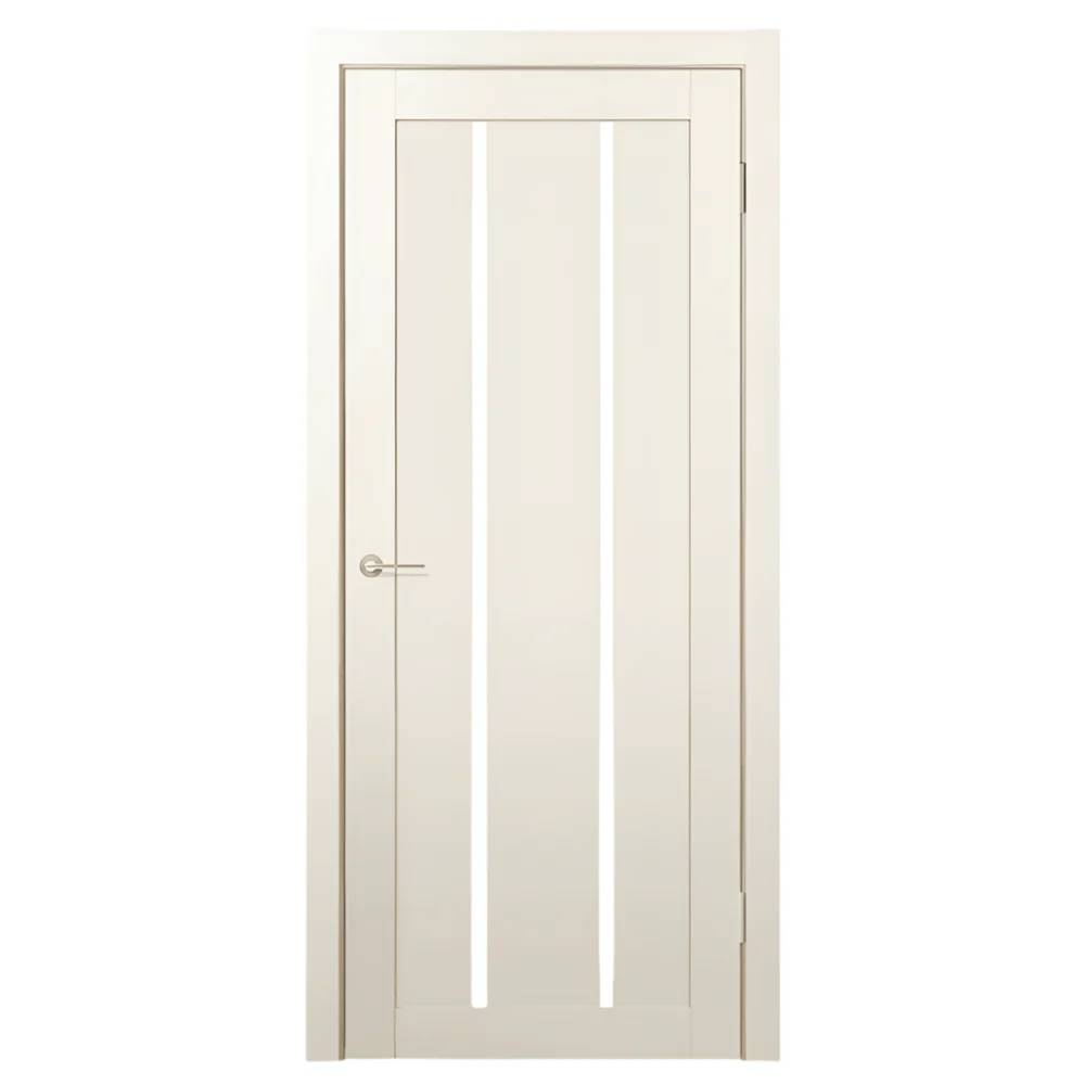 Unidoors Vanilla PP Internal Door – EL02 – 210x90cm, Solid Wood Core, Splash-Resistant Finish, Tempered Glass & Free Expert Installation