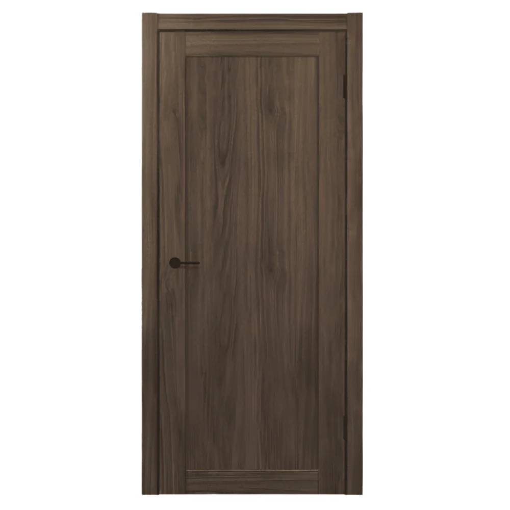 Unidoors Dark Oak PP Internal Door – EL01 – 210x90cm, Solid Wood Core, Invisible Mounting, Splash-Resistant Finish & Free Professional Installation