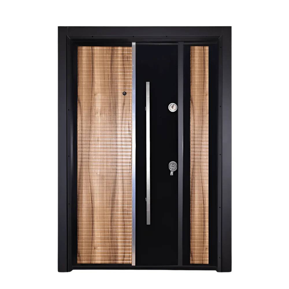 Decordin PVC Laminated One & Half Door – PMR 023 – Elegant Entrance Solution, Dual Lock Security, Peephole, and Durable PVC Finish