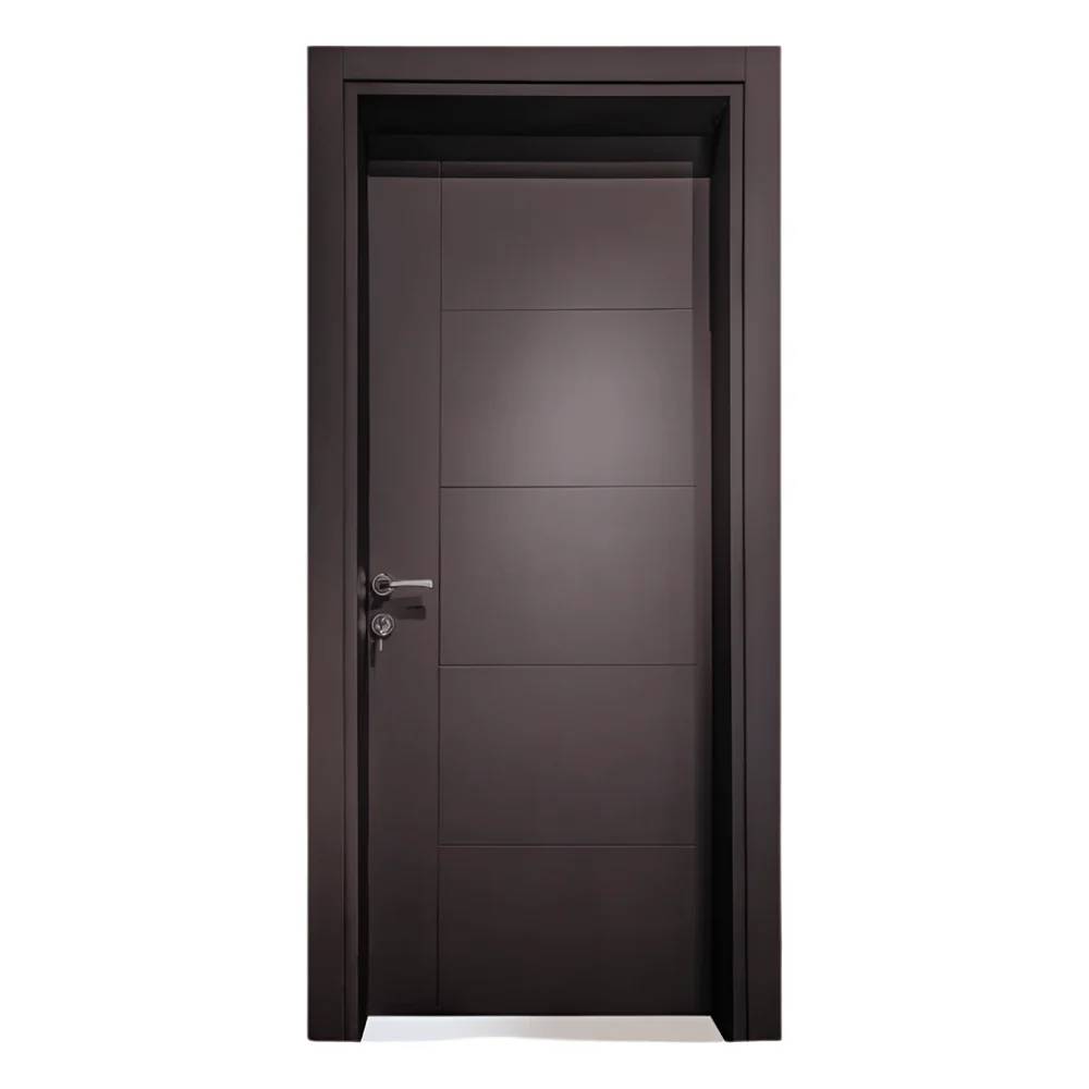 Decordin Interior Dark Brown Door – Waterproof Frame, PVC Coated Melamine Finish, Customizable Size & Modern Design