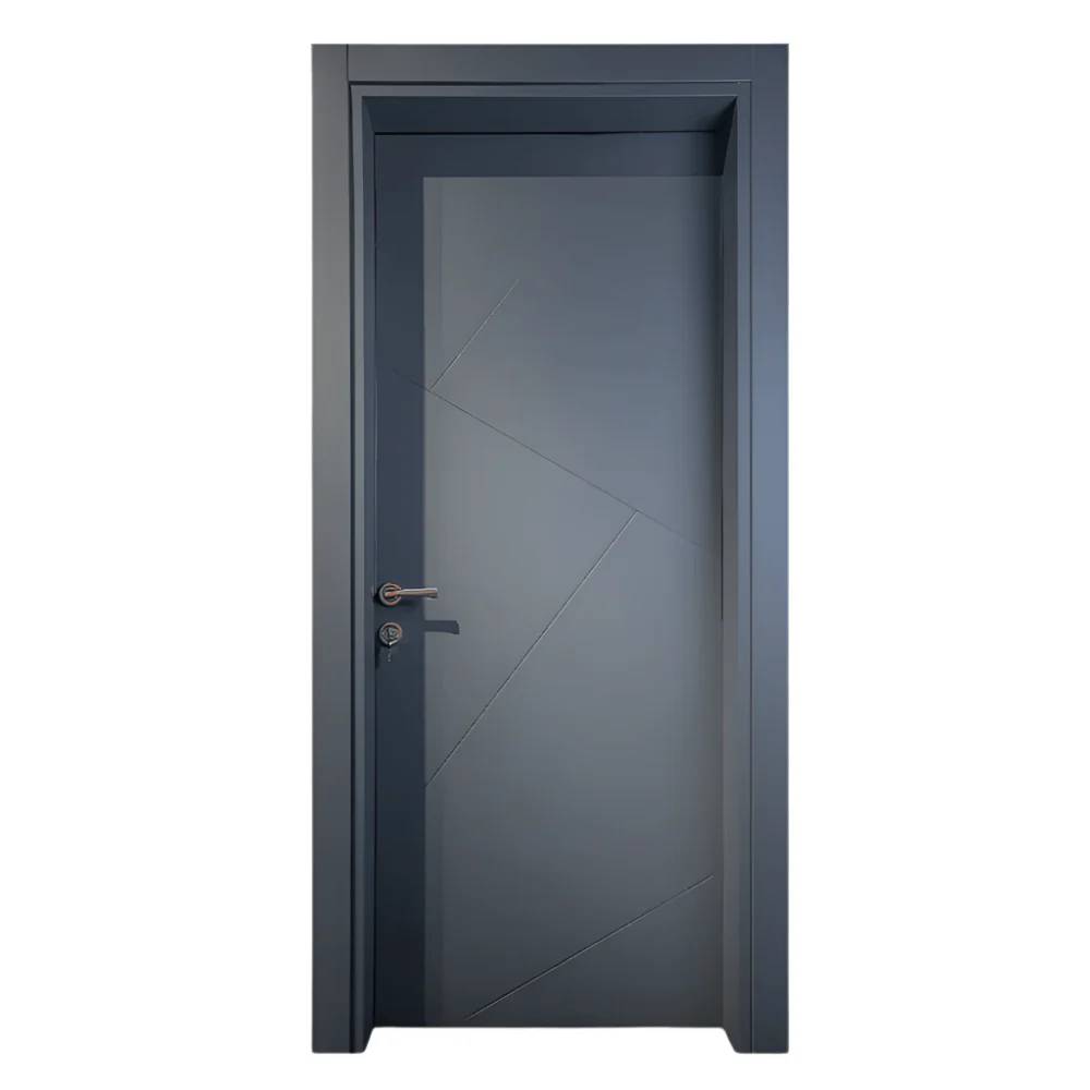 Decordin Interior Grey With Lines Door – PVC Coated Melamine, Water-Proof Frame, Sleek Lined Texture, Modern Minimalist Design, Free Installation